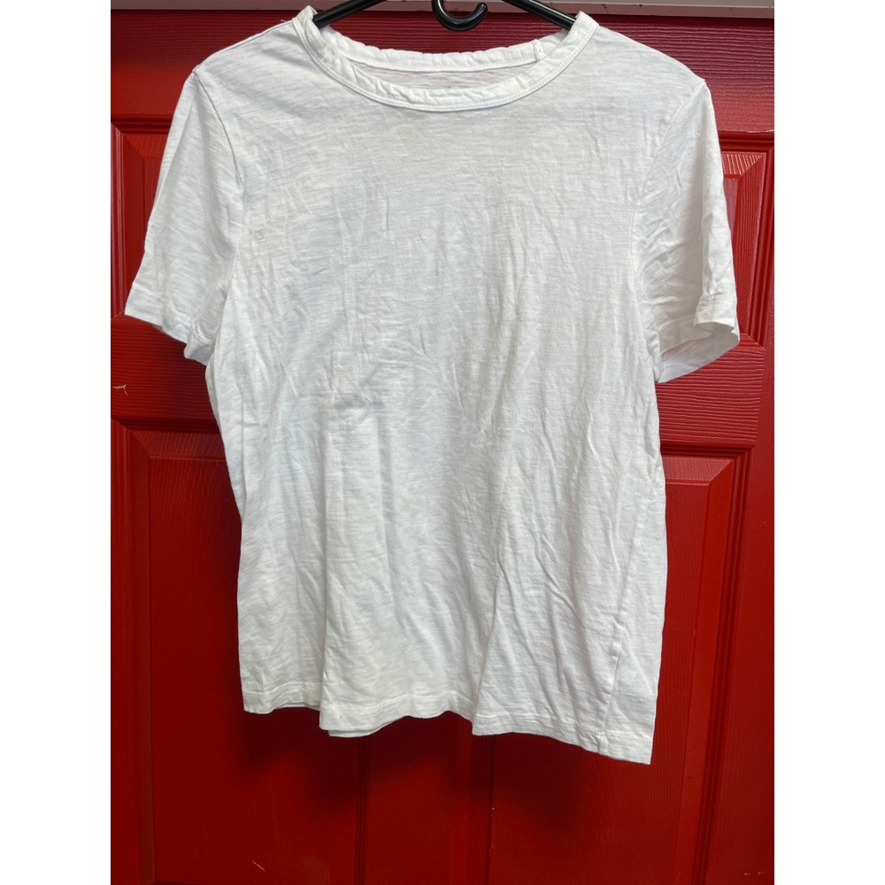 Universal Thread Goods Co White Slub Knit Short Sleeve Crew Neck Tee Medium